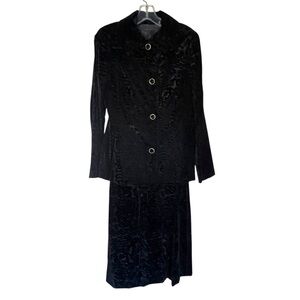Vintage Bergdorf Goodman Velvet Suit Union Made Hand Stitched